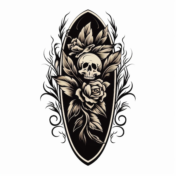 Coffin Tattoo Drawing