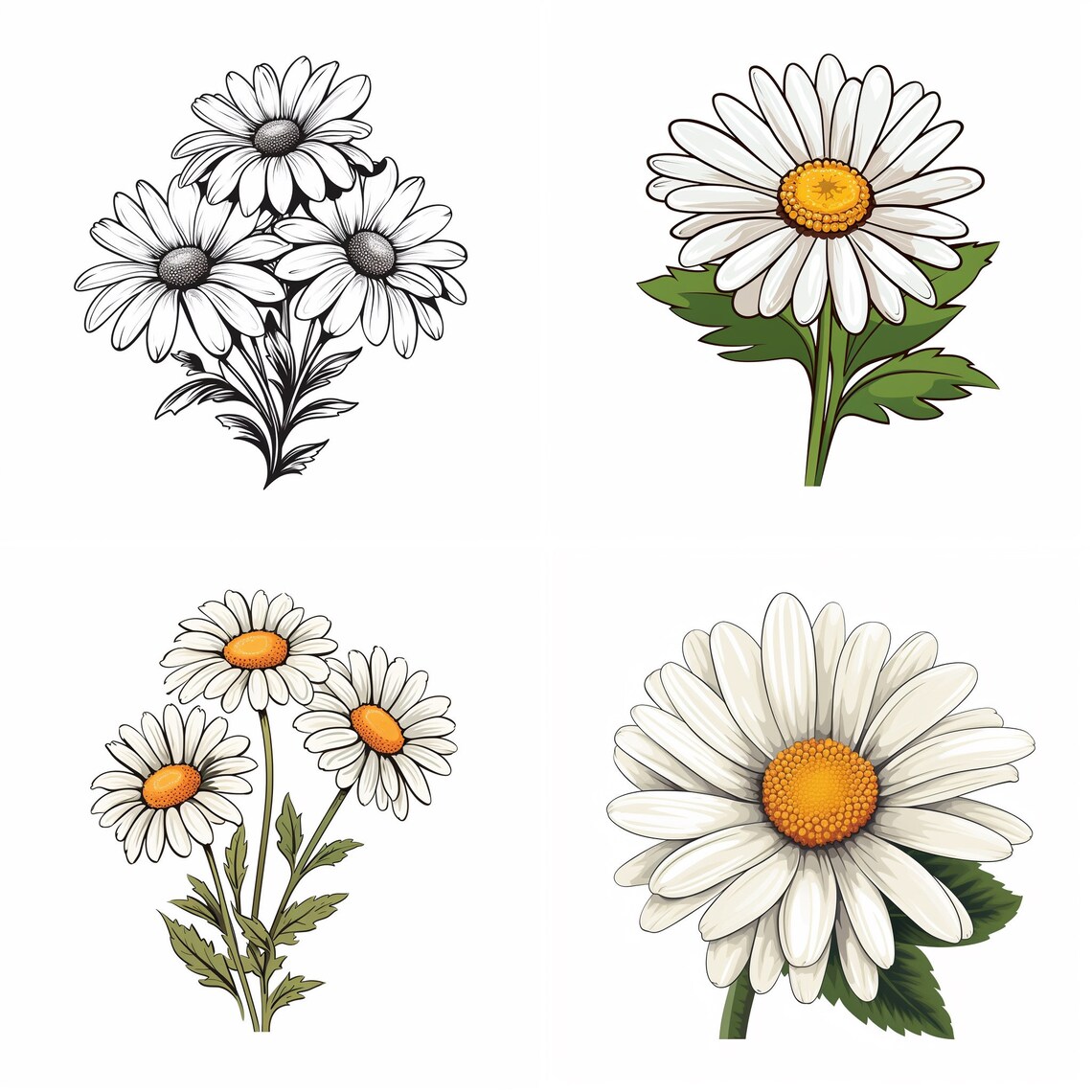 Daisy Tattoo Designs Outline PNG Daisy Flower Tattoo Flash | Tattoo ...