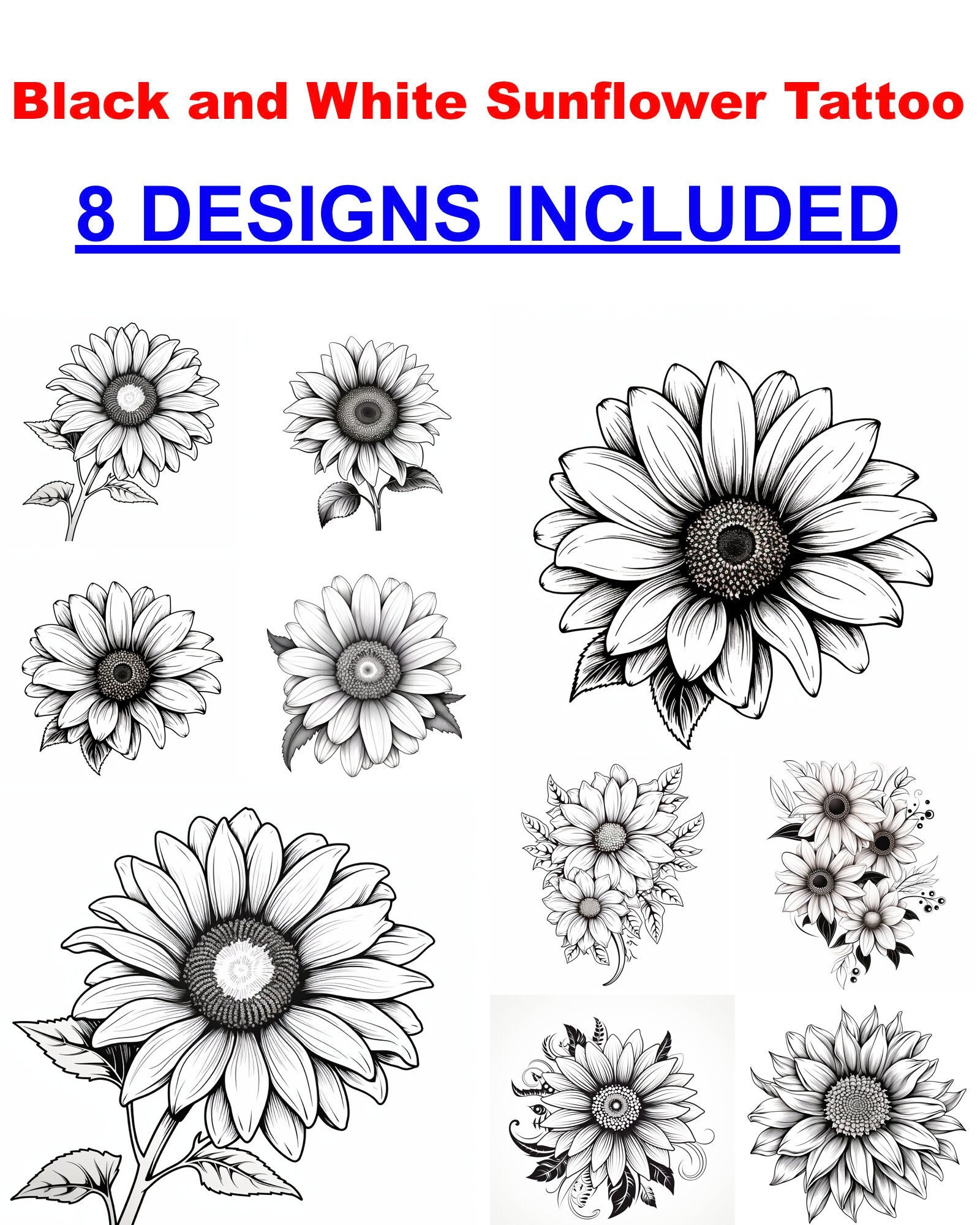 52 Small Sunflower Tattoo Ideas and Images | Sunflower drawing, Sunflower  tattoo small, Sunflower black and white