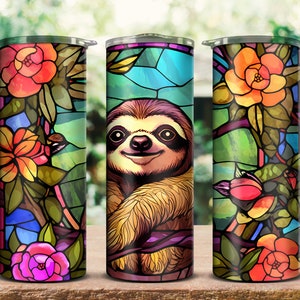 Sloth Tumbler, cute sloth tumbler wrap, baby sloth tumbler wrap, 20oz Skinny tumbler Design, PNG tumbler, Sublimation tumbler Design, png