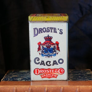Droste&#39;s Cacao & Choolde Vintage Holländische Metalldose Aufbewahrung Shabby Style Vintage Aufbewahrung Haarlem Holland
