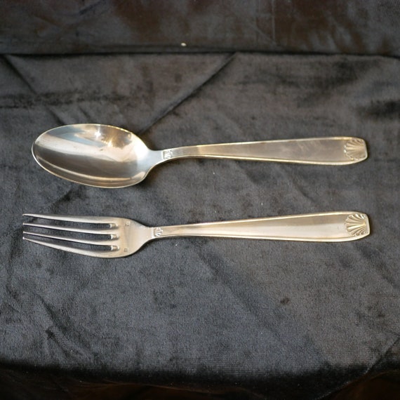 Couvert cadet aux trèfles Art nouveau en argent - Louise Antiquités
