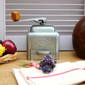 Moulux Vintage French Cast Aluminium 1950s Coffee Grinder Timeless Classic Moulin de Cafe