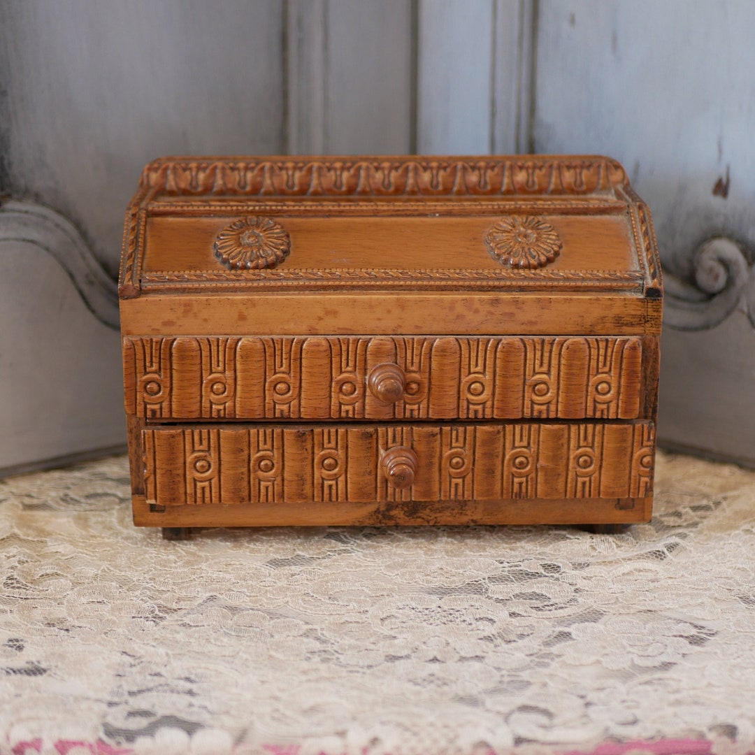 Handmade Vintage Jewellery Box in the Shape of a Bureau Home Decor ...