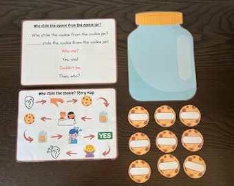 Who Stole the Cookie Circle Time Board, Nursery Rhymes Activity, EYFS Educational Toy, Interactive Learning
