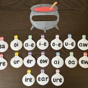 Halloween Phonics Cauldron Sorting Activity, Set 1, Set 2, Set 3 for ...