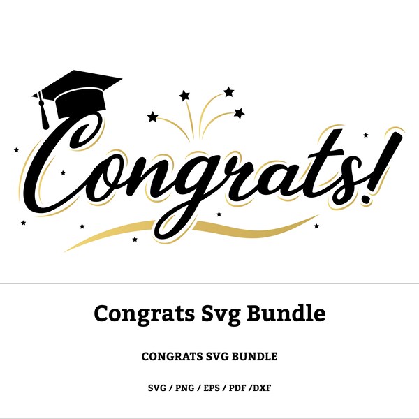 Congrats Bundle SVG, Congrats SVG, Congratulations SVG, congrats svg design, congrats clipart,congrats cut file, congrats svg template