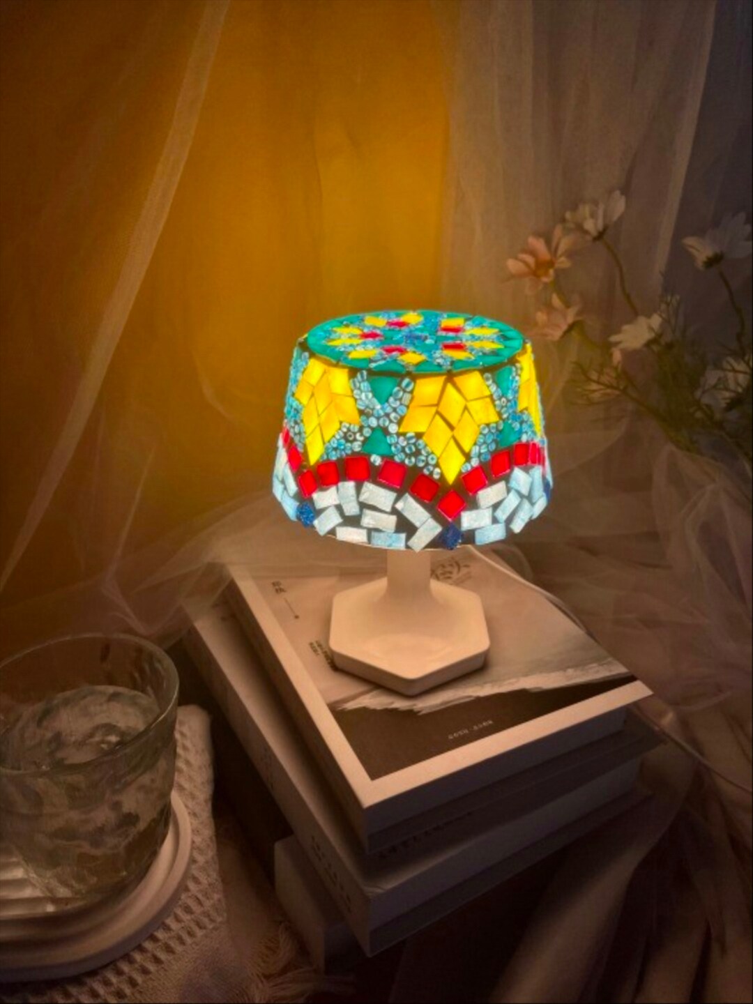 DIY Mosaic Night Light DIY Art Mosaic Light Home Decor Bedroom Etsy