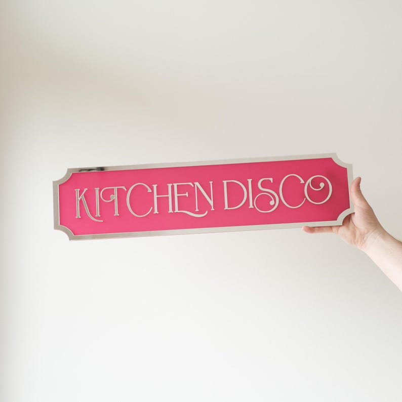 3d acrylic dopamine decor kitchen disco sign