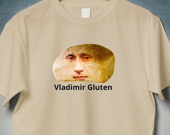 Vladimir Gluten Meme Shirt, verfluchte Celebs, seltsam spezifische Shirts, unhinged Shirt, unangemessene Shirts, Dumme lustige Shirts, Gluten Tolerant