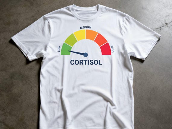 Low Cortisol Funny Meme Shirt, Chill Nonchalant Tee, No Stress Hilarious Tshirt, Self Care Humor Mental Health Shirt