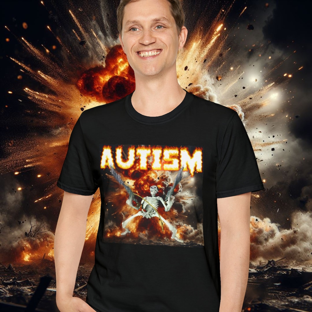 Autistic Funny Skeleton Shirt, Autism Edgy Skeleton Meme, Oddly ...