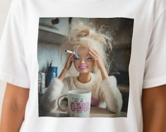 Stressed Out Doll Funny Meme Shirt, Overwhelmed Overstimulated Doll Sarcastic TShirt, GTFO Hilarious Ironic Doll Tee