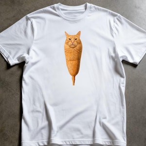 Grappig T-shirt met corn dog en kattenmeme, compleet gestoord T-shirt, grappig T-shirt met hersenloze grap.