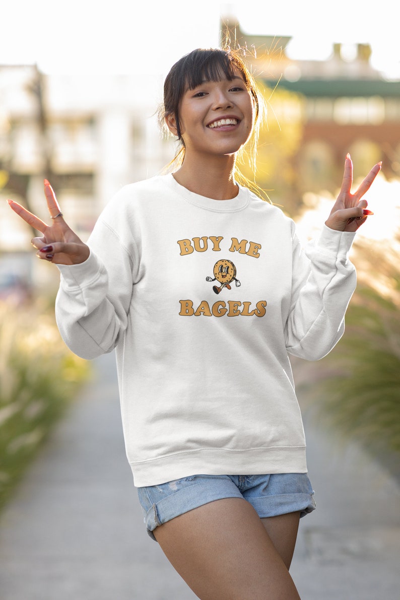 Bagel Sweatshirt for Food Lovers, Bagel Shirt, Bagel Sweatshirt, Bagels, Bagel Lover, Foodie