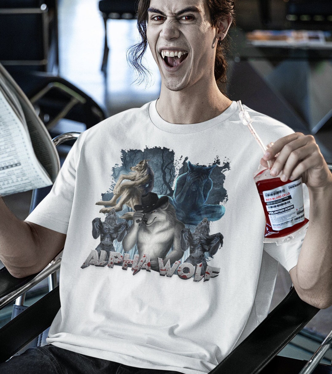 Wolf Ripping Shirt Meme Funny, Offensive Gifts Shirts, Oddly Specific