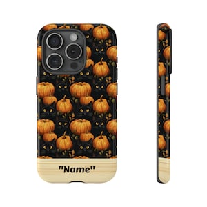 Cat Custom Phone Case for iPhone 15 14 13 12 11 Pro Max Plus, Cat Lover Halloween iPhone Case, Cat Mom Black Cat iPhone Case, Cat Lover Gift