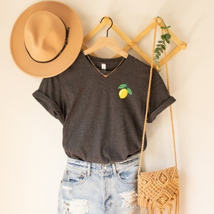 Lemon Shirt Mini Lemon Shirt Trendy Fruit Tee Minimalist