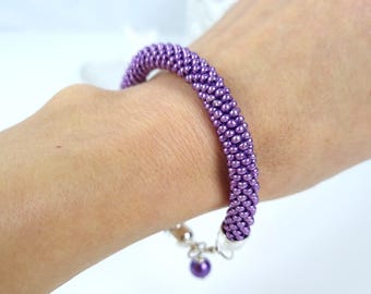 Lila Armband, Armband mit Anhänger, Armband mit Anhänger, Armband mit Anhänger, Geschenk für Frau, Geschenk für Mama