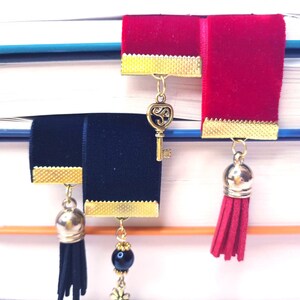 Handmade bookmarks in books