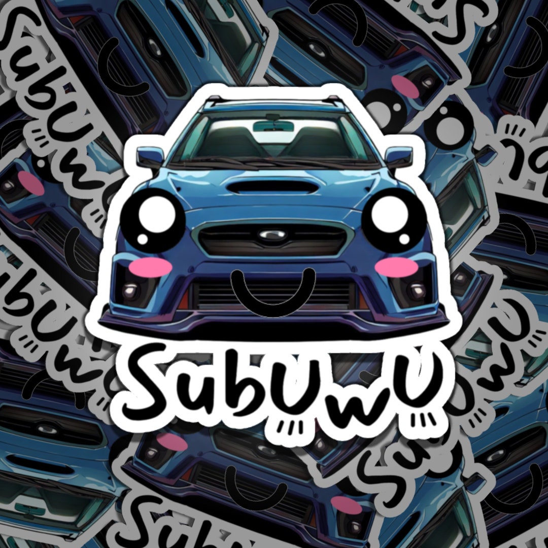 Subuwu Subaru Car Sticker Cute and Playful Vinyl Decal for Car