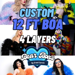 Organza Boa - 12 Ft CUSTOM ORDER, 4 LAYERS (Vegan, Fluffy) Cabaret - Burlesque - Drag Queen