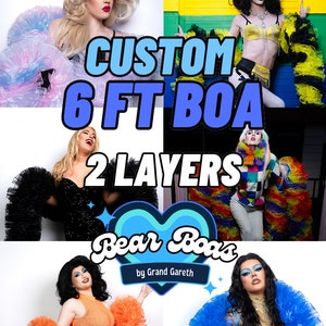 Organza Boa - 6 Ft CUSTOM ORDER, 2 LAYERS (Vegan, Fluffy) Cabaret - Burlesque - Drag Queen