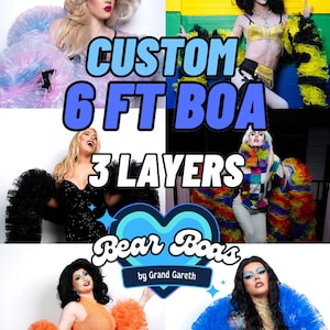 Organza Boa - 6 Ft CUSTOM ORDER, 3 LAYERS (Vegan, Fluffy) Cabaret - Burlesque - Drag Queen