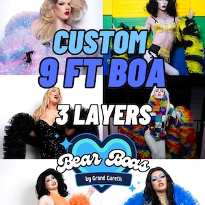 Organza Boa - 2,5m CUSTOM ORDER, 3 SCHICHT (Vegan, Flauschig) Cabaret - Burlesque - Drag Queen