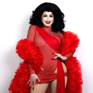 red dress drag queen RuPaul's Drag Race: The Most Dramatic Red Carpet Looks from Your Favorite Queens