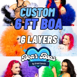 Tulle Boa - 6 Ft CUSTOM ORDER, 6 LAYERS (Vegan, Fluffy) Cabaret - Burlesque - Drag Queen