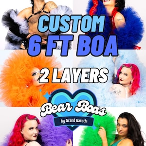 Tulle Boa - 6 Ft CUSTOM ORDER, 2 LAYERS (Vegan, Fluffy) Cabaret - Burlesque - Drag Queen