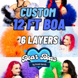 Tulle Boa - 12 Ft CUSTOM ORDER, 6 LAYERS (Vegan, Fluffy) Cabaret - Burlesque - Drag Queen