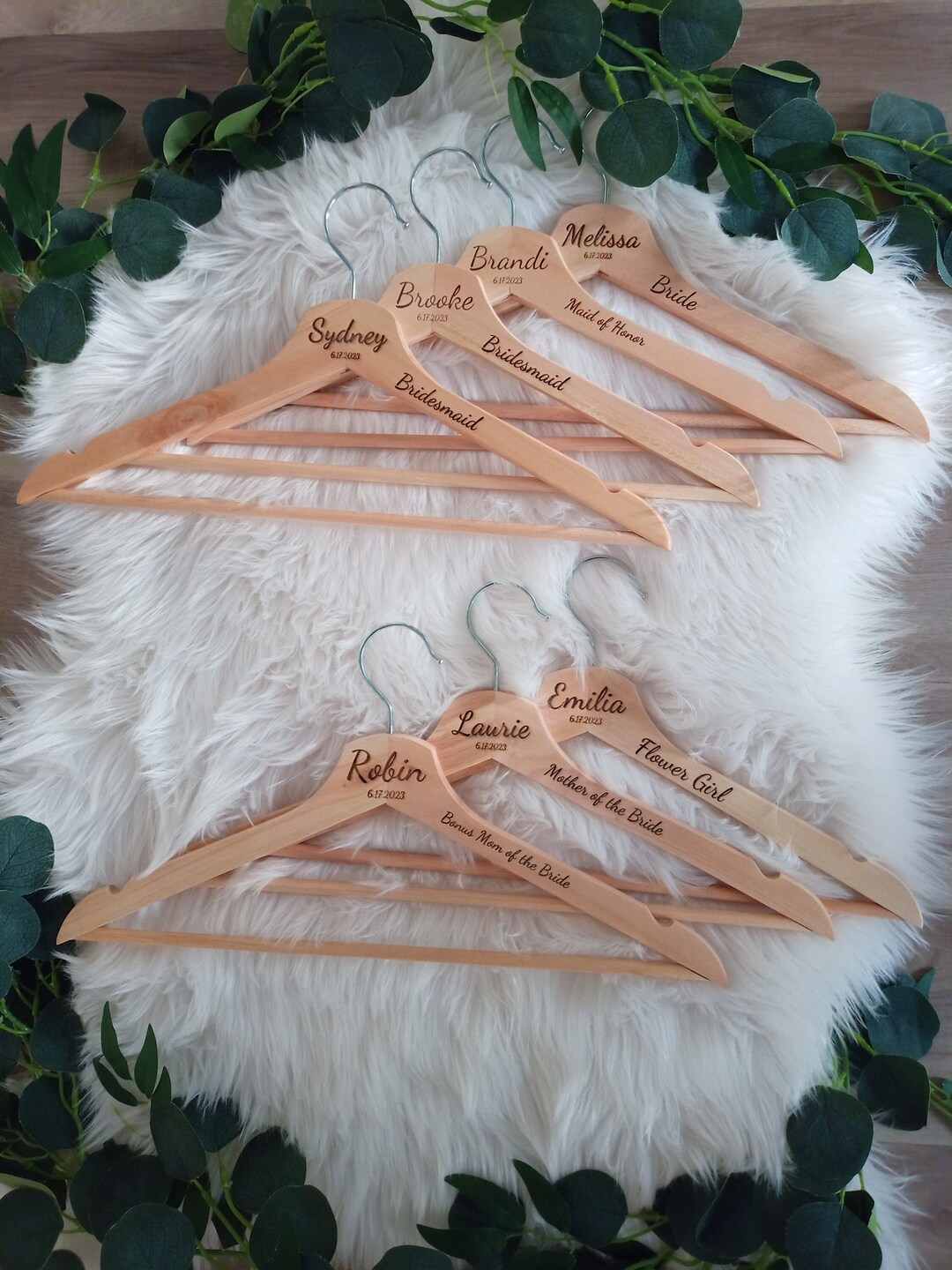 Personalized Wedding Hanger, Laser Engraved Wedding Dress Hanger