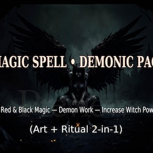 Demonic Pact Spell Art: Dark Gothic Surreal Painting (Digital Download A3 JPG)