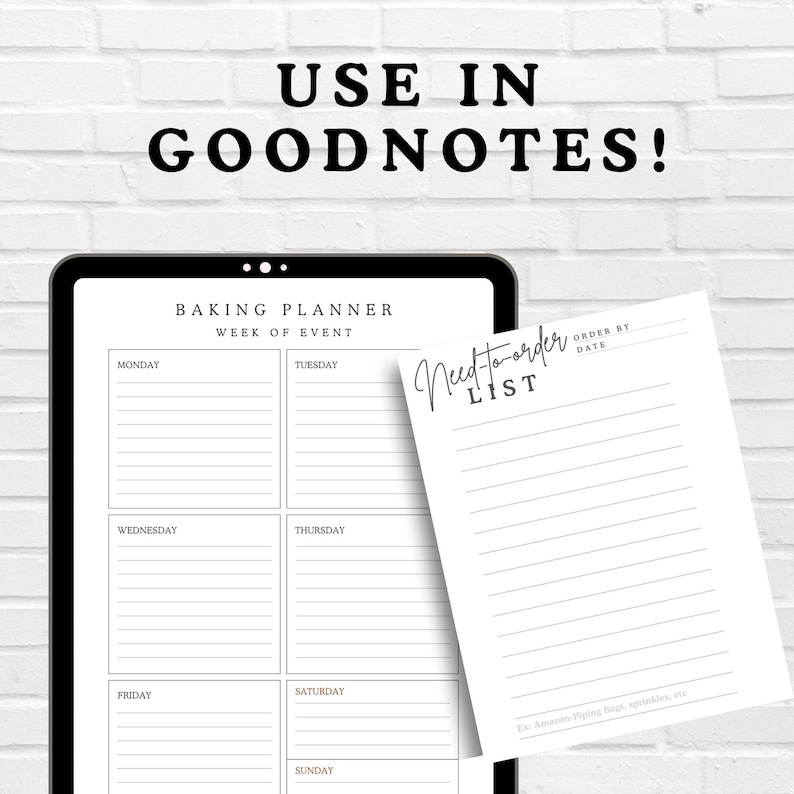 Baking Event Planner Vendor Event Planner Farmer's Market Planner