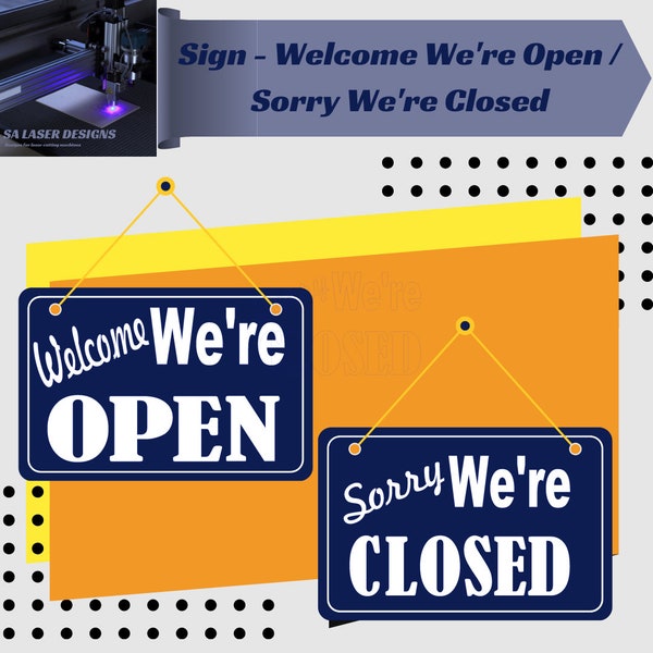 Laser cut open closed signs - Etsy Österreich