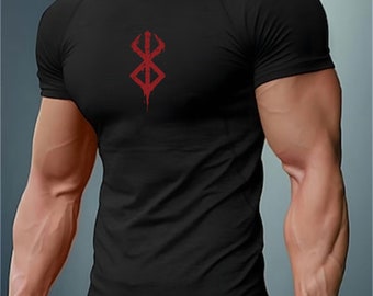 Compression T-shirt Fitness, Sports, Bodybuilding,Manga , anime , berserk , guts