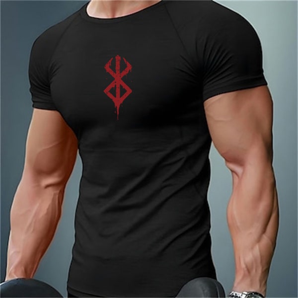 Compression T-shirt Fitness, Sports, Bodybuilding,Manga , anime , berserk , guts