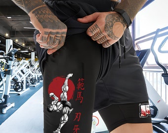 Hanma Baki Gym Mesh Shorts | Fit & Light Mesh Shorts | Gym BasketBall Soccer Fitness Running | Anime Manga