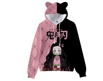 Cute Anime Inspired Hoodie - Cute Soft Demon slayer pyjama