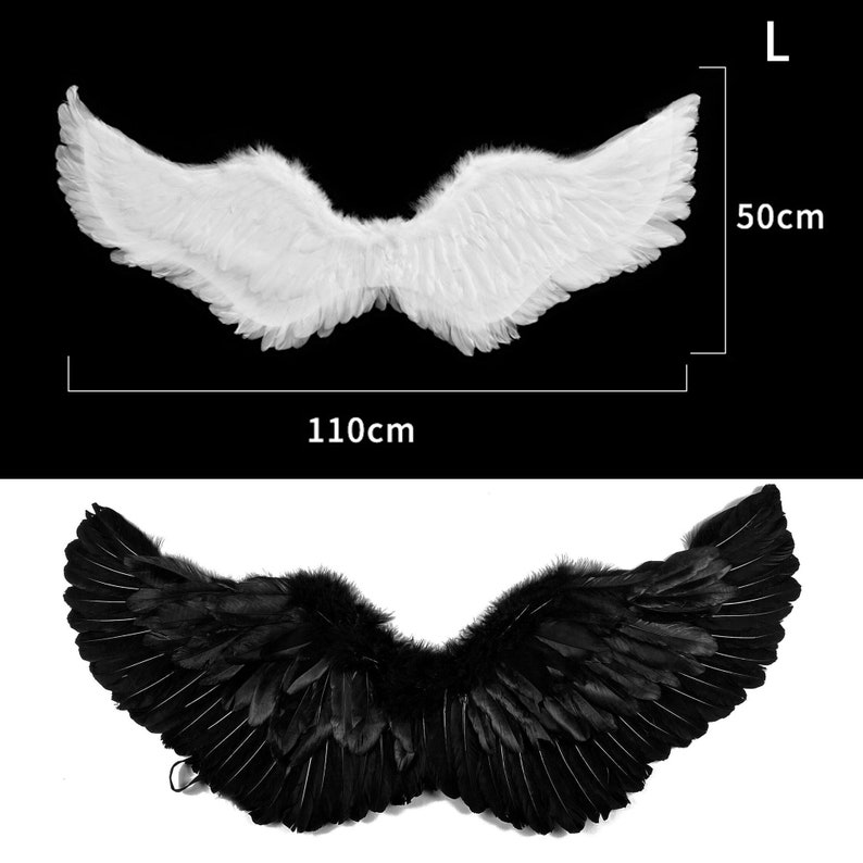 Angel Wings Feathered Fairy Wings, Costume for Women Girls, Elf Dress