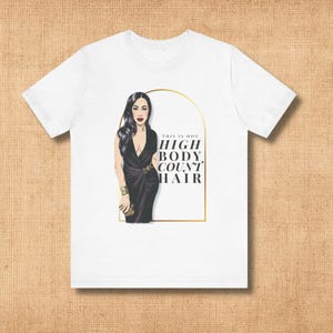 Camiseta unissex RHOSLC Angie K: estampa gráfica com alto teor de pelos