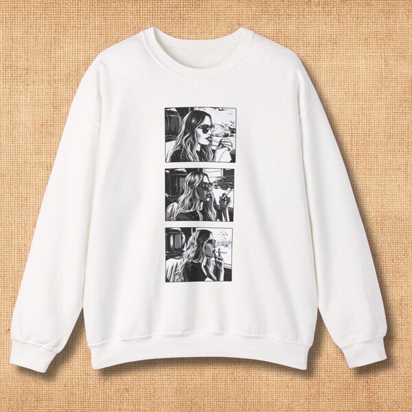 Retro RHOBH Dorit Smoking Crewneck-tröja för Bravo TV Pop Art