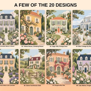 20 Malen-nach-Zahlen-Vorlagen zum Thema Cottage-Garten, detaillierte Procreate-Malvorlagen (Digitaler Download) Bild 2