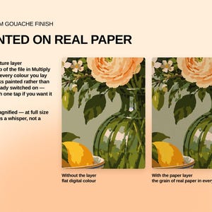 20 Flower Still Life Color by Number, Detailed Procreate Painting Pages (Digital Download) image 6