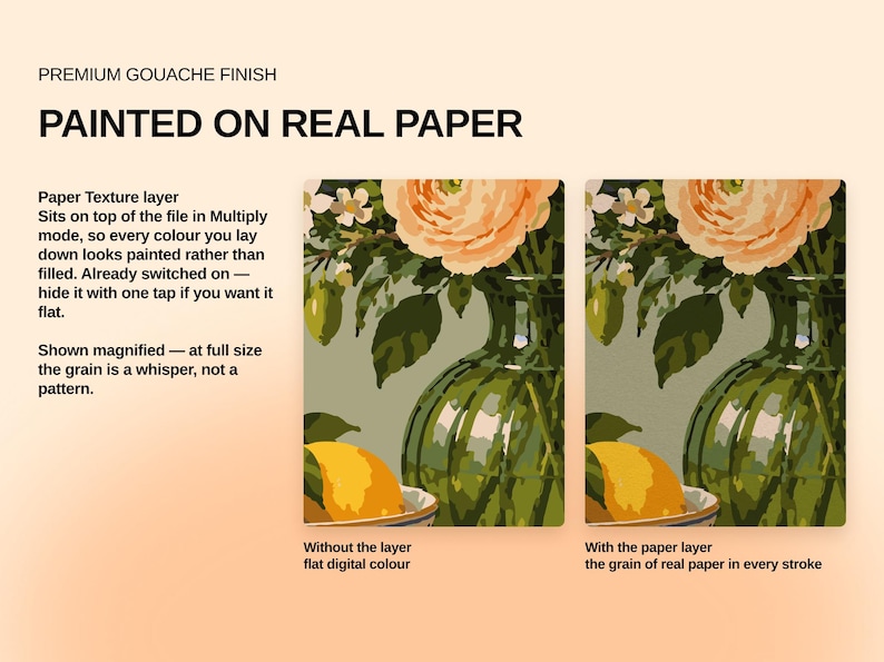 20 Flower Still Life Color by Number, Detailed Procreate Painting Pages (Digital Download) image 6