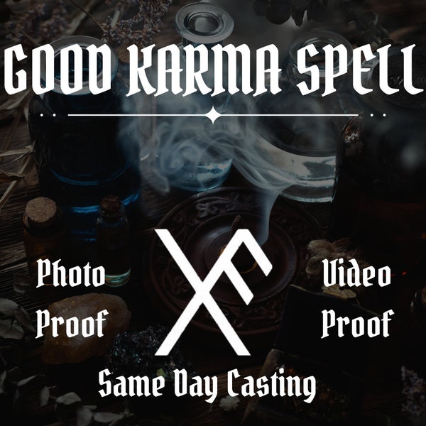 GOOD KARMA SPELL - Positive Energy Spell, Good Luck Ritual, Strong Spell, Positivity Spell, Aura cleanse, Same Day Casting, White Magic