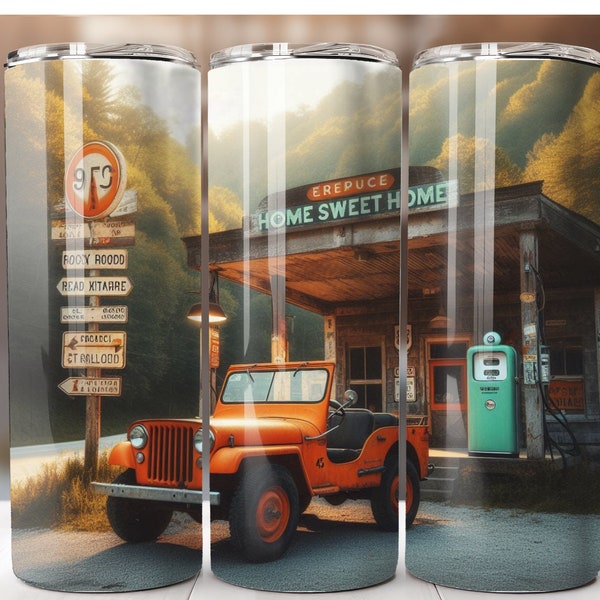 1953 willy jeep 20oz skinny tumbler digital download PNG