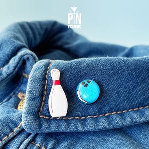 Bowling Pins Ita Bag Pins: Game Day Team Jewelry Set